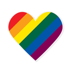 LGBT rainbow falg heart- vector illustration