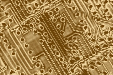 Gold pcb technology background and computer pattern,  circuit system.