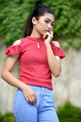 Fototapeta premium Female Youngster And Worry