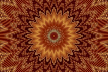 orange flower pattern floral kaleidoscope. style geometric.