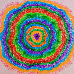 Pastel pen (oil pen) bright abstract drawing , background
