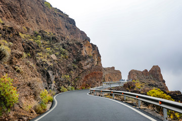 Summer road background in Gran Canaria island 