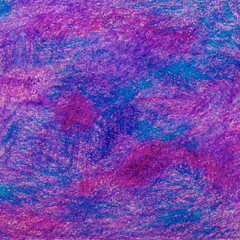 Pastel pen (oil pen) violet and lilac abstract drawing , background