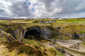 Fototapeta premium Smoo Cave below the village of Durness, Sutherland