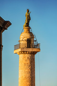 Traian Column monument in Rome