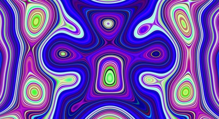 Psychedelic symmetry abstract pattern and hypnotic background,  wallpaper.