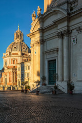 Fototapeta na wymiar Saint Mary of Loreto church in Rome