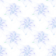 Modern abstract seamless pattern. Geometric background. Fractal, spiral, curl