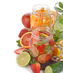 Infused fruit detox water