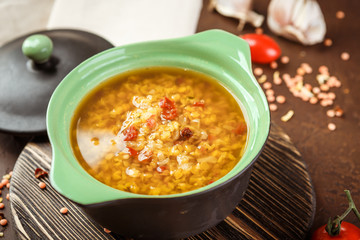 Lentil soup - Masoor Dal or Dal Tadka Curry
