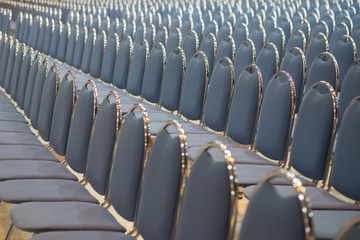 Many chairs in the auditorium