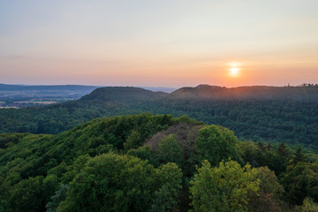 Sandstone rock formation Hohenstein in Germany