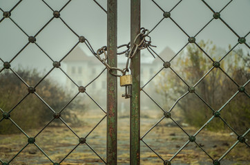 Padlock on the fence