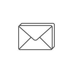 Mail Thin Line Vector Icon.