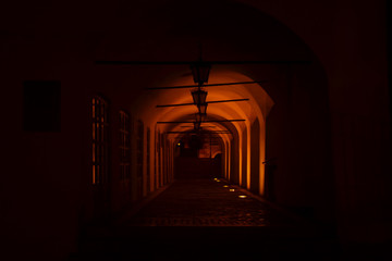 Dark landscape in the city
