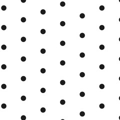 Big polka dot seamless vintage pattern with messy dots tiled for fabric, wallpaper or wrapping paper vector illustration