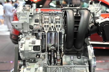 Obraz premium engine car close-up