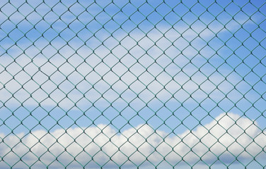 フェンス　空　雲　素材