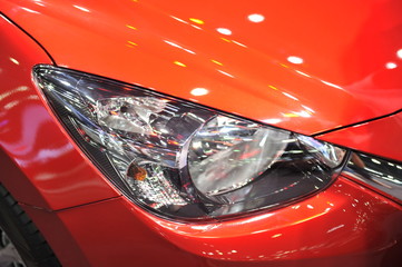led car light  automobile closeup