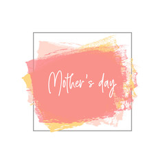 Mother's day greeting card brush paint background. - 259348854