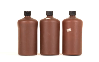 Photo developing equipment - Plastic bottle with chemicals