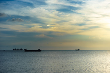 Fototapeta premium boat on the ocean