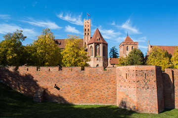 Malbork Castle is famous landmark of Poland outdoor.