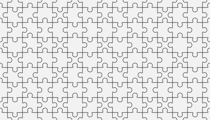 Puzzle or jigsaw seamless pattern.