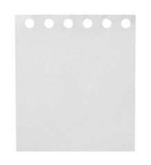 white paper ripped message torn