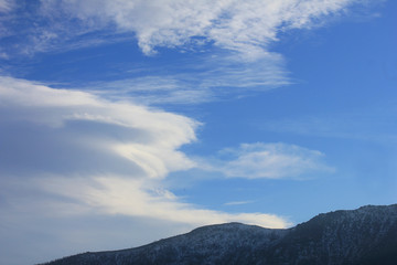 panorama of clouds in mountain