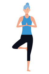 Fototapeta premium woman yoga pose