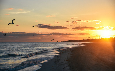 Sunrise at Beach in Varadero, Cuba 