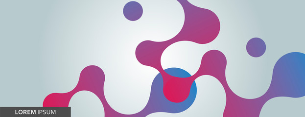 Abstract connected dots. Simple technology graphic background and vector banner design