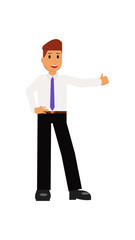 Business man cartoon character vector illustration