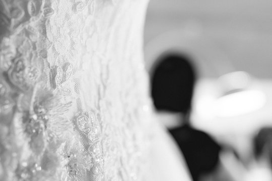 Detail Hochzeitskleid
