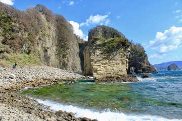 西伊豆　浮島海岸と燈明ヶ崎