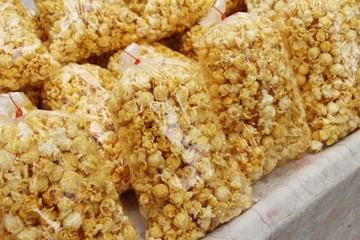 Popcorn with butter delicious at street food