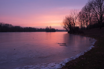 Obraz premium Winter am See