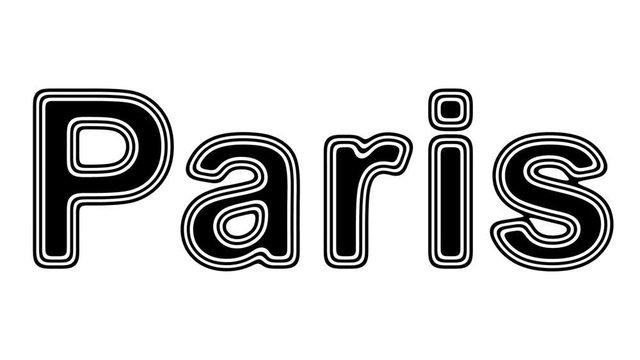 Paris. Looping footage has 4K resolution. Illustration.