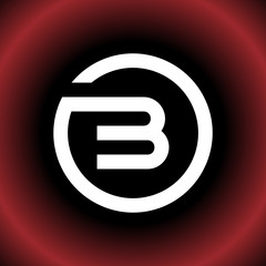 Circular Letter B OB DB Vector Logo Design