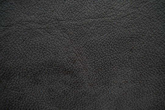 Genuine full grain black cow leather texture