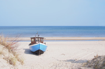 Fischerboot am Strand von Heringsdorf Insel Usedom