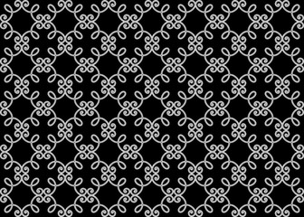 Abstract geometry pattern in Arabian style. Seamless vector background. Black graphic ornament. Simple lattice graphic design