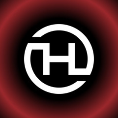 Fototapeta premium Circular Letter H EH OH Vector Logo Design