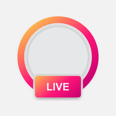 Live frame avatar,video streaming vector illustration.