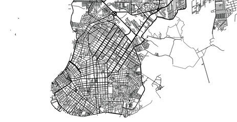Fototapeta premium Urban vector city map of Belem, Brazil