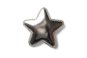 Silver soft star isolated