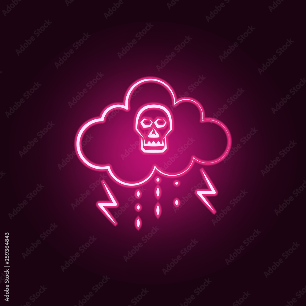 Poster bio weapon neon icon. elements of mad science set. simple icon for websites, web design, mobile app,