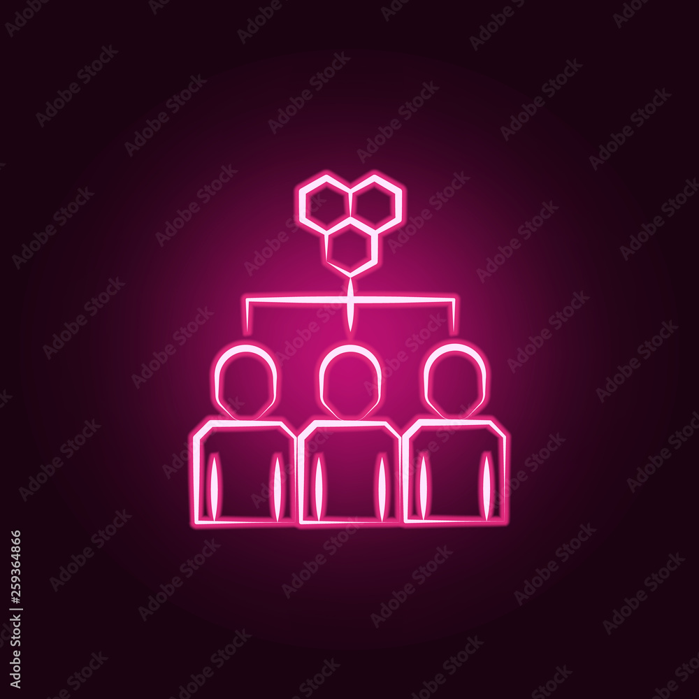 Poster hive neon icon. elements of mad science set. simple icon for websites, web design, mobile app, info 
