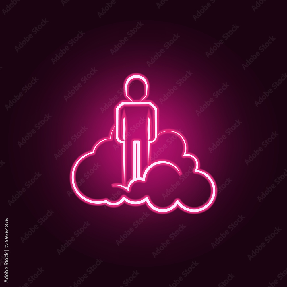 Aufkleber astral neon icon. elements of mad science set. simple icon for websites, web design, mobile app, inf